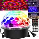 memzuoix 2025 Upgrade Disco Ball Party Lights Dj Strobe Light with 6 Colors, Sound Activated Big-Size Magic Stage Party Light with Remote Control, Halloween Decorations Bar Home Club (7'' Big Size)