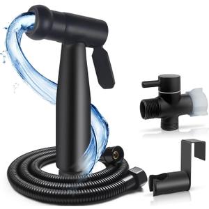 Luxury Handheld Bidet Sprayer, Premium SUS304 Stainless Steel Bathroom Bidet Attachment Set, Baby Cloth Diaper Sprayer with Complete Accessories, Support Wall or Toilet Mount
