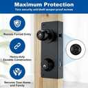 Black U 10539 Door Reinforcement Plate for 1-3/4" Thick Doors and Includes The Black U 10385 Door Strike Plate kit.