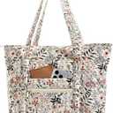 Miss Adola Quilted Tote Bag with Zipper - Laptop Tote Bag for Women, Large Capacity with Pockets for Work Teacher Travel