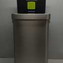 EKO Deluxe Mirage-T 50 Liter / 13.2 Gallon Touchless Rectangular Motion Sensor Trash Can, Matte Stainless Steel Finish