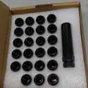 1/2-20 Acorn Lug Nuts 1/2x20 Set of 23 pcs 6 Spline Black 1.38" Long Closed End Aftermarket Wheel Lug Nuts Fit for 1987-2018 Jeep Wrangler,1993-2010 Jeep Grand Cherokee