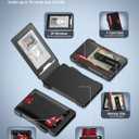 typecase Tactical Wallet for Men Card Holder: Pop Up Card Case, Genuine Leather, Smart, RFID Blocking, Slim, Minimalist, Thin, Front Pocket - 9-13 Card Capacitiy, ID Window, Money Clip (Black)
