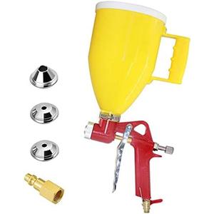 Joywayus Air Hopper Spray Gun with 4.0mm/6.0mm/8.0mm Nozzle Paint Texture Drywall Painting Sprayer, Yellow, 0.79 Gallon (3 L) Straight Missing Parts