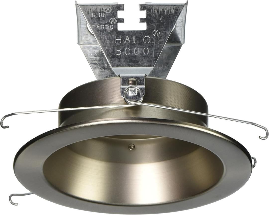Halo 5000SN, 5" Trim Splay Satin Nickel Trim and Satin Nickel Splay