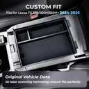 Double Layer Center Console Organizer Tray Storage Box for Lexus TX TX350/TX500h/TX550h+ 2026 2025 2024, Interior Accessories Armrest Insert Tray for 2024-2026 TX 350 500h 550h+, Black