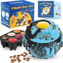 4-IN-1 Dog Toys - Frozen Dog Treat to Keep Them Busy, Treats Puzzle Ball Toy, Interactive Treat Dispensing Dog Toy, Durable Rubber Chew Toys, DIY Freezable Fillable Treat Toy, Mental Enrichment Toys (Blue)