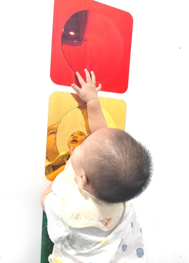 3 Pcs Sensory Wall Mirror | Acrylic Bubble Mirror | for Wall Decoration Sensory Toys | for Kids Classroom Home -Sensory Room Decor | Visual, Tactile Stimulation (3, red+yellow+green)