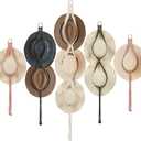 Maitys 5 Pcs Macrame Hat Hangers for Wall Cowboy Hat Holders Boho Wall Mount Hanging Rack Display Hand Weaving for Home Storage Western Decoration, 3 Sizes and Colors