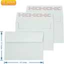 A6 Invitation envelopes200 PCS 4.7x6.5 in - windowless design 120GSM white paper envelopes with printabl quick self-seal for invitations, greeting cards, photos invoices