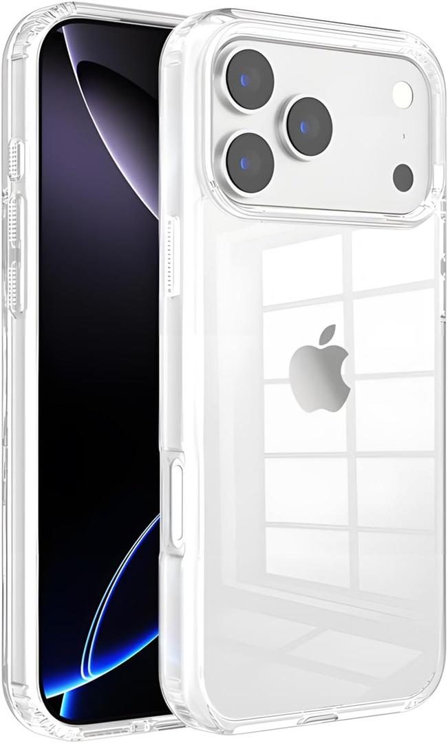 Ultra-Clear Hybrid Case Shockproof & Anti-Yellowing Phone Case | TPU + Acrylic Dual Protection | Slim Fit & Scratch-Resistant Design for iPhone 17 pro