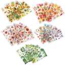468 Pcs Plants Floral Scrapbook Stickers, 30 Sheets Vintage Fall Aesthetic Stickers for Scrapbooking, Transparent Flower Sticker for Card Letters DIY, Junk Journal Supplies (Nature Series)