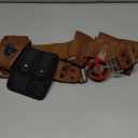 Adult Men Wade Costume Belt with Pouches Bag Brown Leather Adjustable Waist Belts Halloween Cosplay Props (Small)