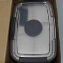 Cherrysea 2Pack Salad Lunch Container, 68oz Salad Bowls with 4 Compartments Tray,Leak Proof Lunch Box with Fork for Men,Women BPAFree Snack Container with Sauce Container for Dressings  Black