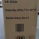 ROCKPOINT 3 Sided Glass 59" Fireplace TV Stand for TVs up to 65inch, Media Entertainment Center with Glass Door Storage Cabinet, 24" Electric Fireplace with LED Light and Flame Colors, Grey