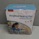 Heating Pad for Neck and Shoulders and Back, Comfytemp Weighted Electric Heat Pad for Pain Relief, 2.6lb Large Heated Wrap, 9 Heat Settings, 11 Auto-Off, Women Men Birthday Gifts Red