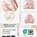 Anti-Slip Adjustable Real 22 Momme 100% Mulberry Silk Bonnet for Sleeping Women, Double-Layered Silk Hair Bonnet, One Size (21-24 inch circumference), Pink