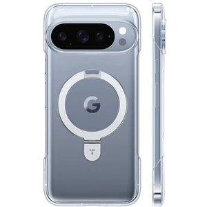 TORRAS Slim for Google Pixel 10 Pro XL Case Clear, Fit for MagSafe, Open Edge Frame, Phone Case for Pixel 10 Pro XL with Stand, Ultra Thin Minimalist, Never Yellowing, Shockproof Corner Cover, Clear