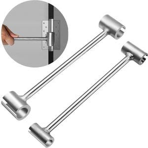2PCS Hinges Gap Adjusting Wrench Upgrade Steel Door Hinge Adjustment Tool Double-head Hinge Repair Spanner for 0.35-0.98 Inch Flag Hinges Door Hinge Tool for Various Door Hinge Gaps