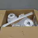 52inch Ceiling Fans with Lights, Low Profile Ceiling Fan with Light and Remote Control/APP Control, DC Reversible Motor, Noiseless, Flush Mount White Ceiling Fan for Bedroom, Indoor/Outdoor Use