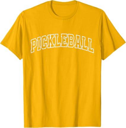 Pickleball Funny Athletic Lettering Team Player Coach T-Shirt, Size Male XL