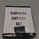 12 Sets of Steak Knives, Butter Knives, Salad Fork, Dinner Fork, Soup Spoons, Big Spoons and 8 Accessory Pieces