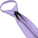 JEMYGINS 3.15Solid Color Pre-tied Adjustable Necktie for Business and Wedding (Purple)