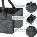 Mr. Pen- Baby Diaper Caddy Organizer, Charcoal Gray, Nursery Storage Bin and Car Organizer for Diapers and Baby Wipes