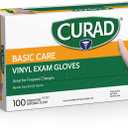 Curad - CURVT3RH Basic Care Vinyl Disposable Exam Gloves, Large (Pack of 300)