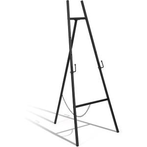 ARTASY 50" Black Easel Stand for Wedding Signs, Posters, Portable Artist Easel for Painting Canvas, Large Display Easel for Home and Office