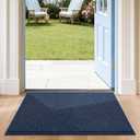 COSY HOMEER-Door-Mat 24"x36" Non Slip Absorbent Entryway Rugs Dirt Trapper Doormats Washable Entrance Mats Low Pile Welcome Floor Mat for Front Back Door and Entry Mats,Navy Blue