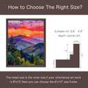 Solid Wood Canvas Floater Frame for 0.6-0.9" Depth 11x14 Art, Canvas Floating Frames, Oil Painting Floater Frame (11x14,Dark Brown)