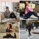 FULLSOFT 7 Pack Leggings for Women - High Waisted Tummy Control Workout Yoga Running Tights Pants L