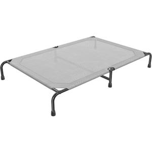 Simple Trending Raised Dog Bed for Extra Large Dogs, Waterproof XL Dog Cot, Outdoor Elevated Pet Bed, 60.25" x 37.25", Grey