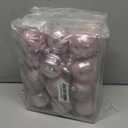 JULMELON 24PCS Large Christmas Balls Ornaments,60mm/2.4 in Shatterproof Plastic Decorative Xmas Tree Ornaments, Assorted Christmas Ball Ornaments for Wedding Mothers Day Party Decorations (Pink)