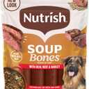 Nutrish Soup Bones Premium Dog Chews with Real Beef and Barley, 11 Chews, (Rachael Ray) (EXP 02/21/26)