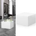 Cube Display Pedestal Stand for Bridal Shop, Square White Display Risers Columns, Party Event Decor Platform Base Showcase for Model Jewelry Clothing Shop Home Exhibition (11.8*11.8*7.87in)