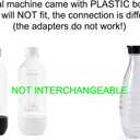 Glass Carbonating Bottle fits SodaStream Aqua Fizz, Crystal, and Penguin Sparkling Water Machines, Not for Plastic Bottle Machines, 2-Pack