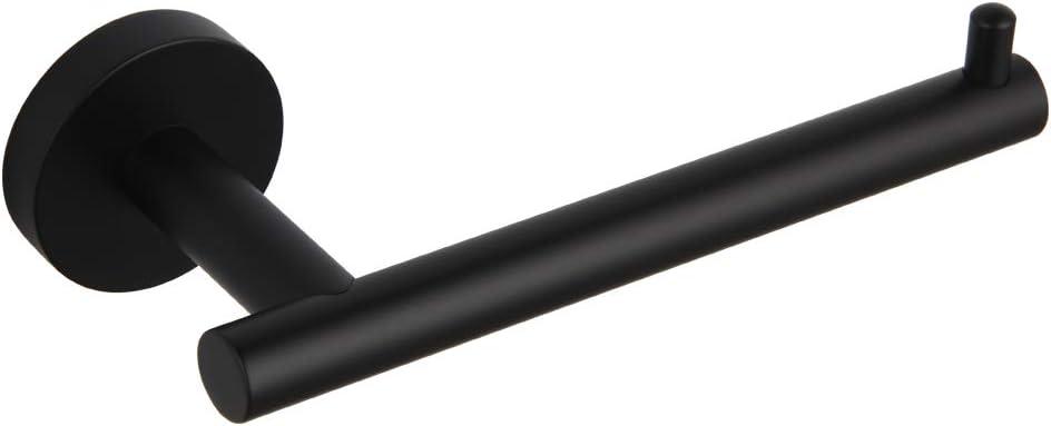 GERZ SUS 304 Stainless Steel Bathroom Toilet Paper Holder Matte Black Tissue Paper Roll Holder Wall Mount DG61805A-BK