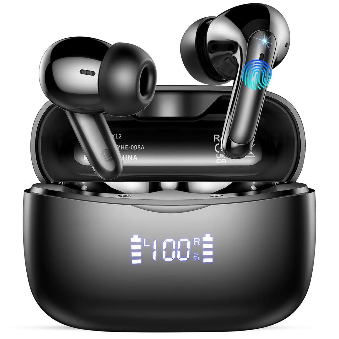 AI Translation Earbuds Real Time, 3 in 1 Buletooth 5.4 Translator Earbuds 164 Language/7 Translation Modes No Subscription Required Translatior Headphones 56H Audifonos Traductores Ingls Espao black
