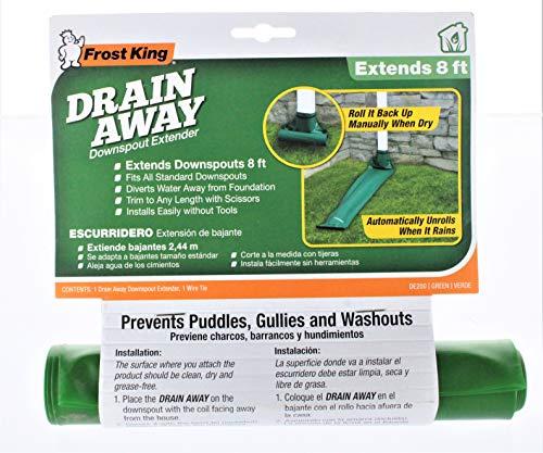 Frost King Drain Away 7 in. H x 7 in. W x 8 ft. L Green Plastic K Downspout Extension