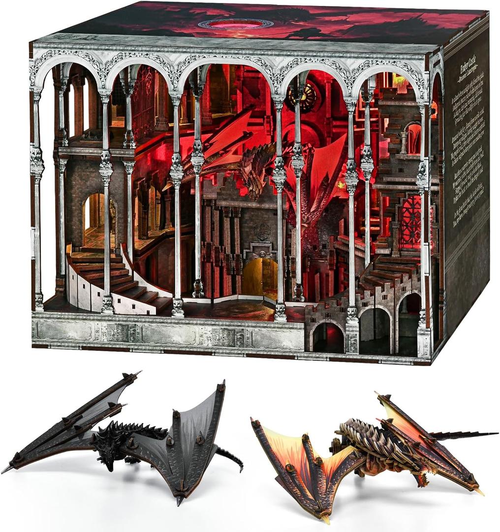 Book Nook Kit, DIY Miniature House Kit Dollhouse Kit for Adults Mini Tiny House Kit with Building Model Kit Crafts Creative Gift for Boys Girls (Ember Castle)