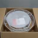 VONLUCE 3-Light Drum Chandeliers, 20" Pendant Light Fixture with 2-Layer Fabric Shade E26 Bases, Adjustable Swivel Joint Hanging Light Fixture for Bedroom Living Room Kitchen Hallway, Brushed Nickel