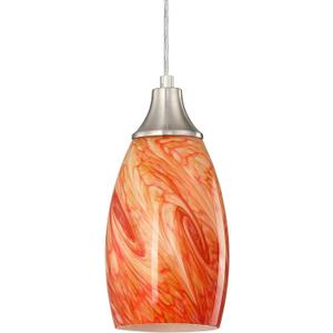 karyfine Art Glass Mini Pendant Lights Kitchen Island Marble Glass Pendant Light Shade with Brushed Nickel Finish Ceiling Hanging Lights for Kitchen Over Sink,Dining/Living Room Red Marble-1Pack