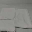 RYB HOME White Curtains Sheer - Linen Texture Sheer Window Covering, Light & Airy Translucent Panels for Bedroom Living Room Patio Glass Door, 52 inch Width x 95 inch Length, Set of 2