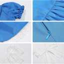 Princess Dress Wonderland Costume for Girls Halloween Dress Up Outfits with Wig (140(7-8T), Blue)