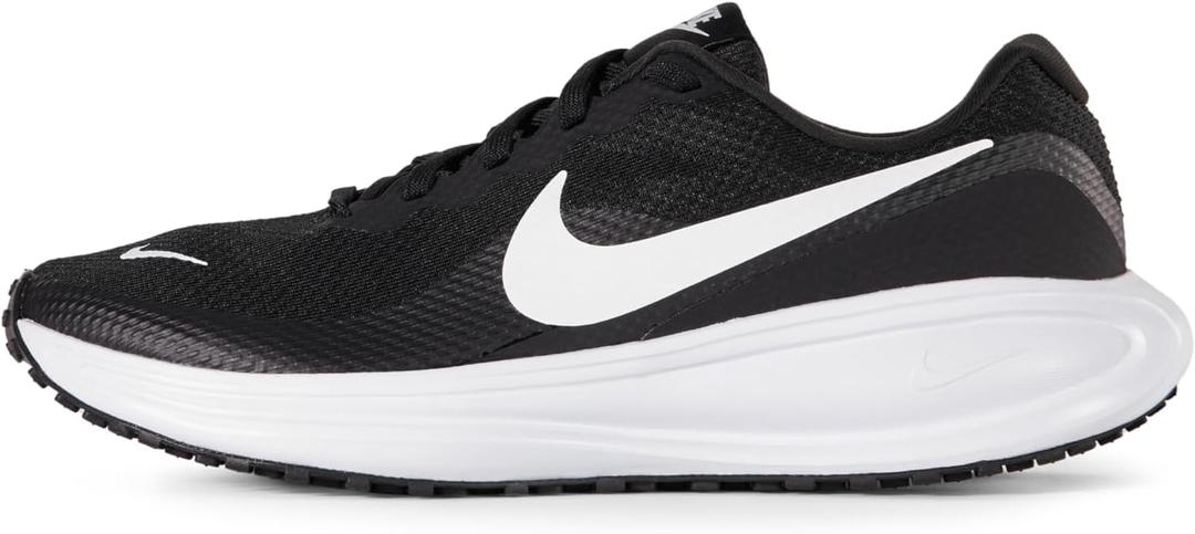 Nike Women's Revolution 8 Road Running Shoes (Black/White/Iron Grey, 8.5)
