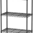 Golpart 5 Tier Adjustable Storage Shelves Heavy Duty Metal Utility Shelf 500LBS Capacity Wire Shelving Unit Organizer Rack for Home Kitchen Office Bathroom Pantry Room 12" D x 22" W x 59" H Black