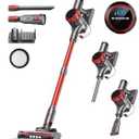 UML0 S3P Cordless Vacuum Cleaner, 45kPa Powerful Suction Vacuum Cleaners for Home, 55-Min Runtime Rechargeable Stick Vacuum, Self-Standing, for Pet Hair Carpet Hard Floor, LED Display