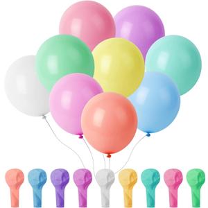 Mr. Pen- Pastel Balloons, 12 Inch, 54 Pack, Assorted Pastel Latex Balloons for Wedding, Bridal Shower, Baby Shower, Birthday & Gender Reveal Decorations